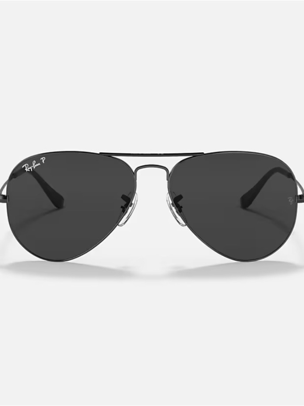 Ray-Ban Aviator Sunglasses - Black Lenses Black Frame